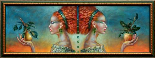 Dilemma, 120x40cm, oil, canvas, 2019