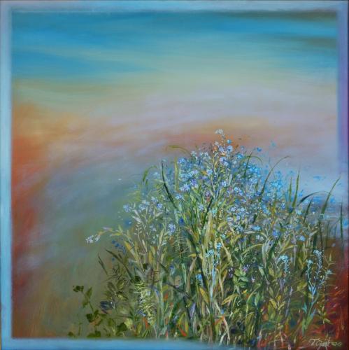 At the Edge of the Meadow, 80x80cm, oil, canvas, 2018