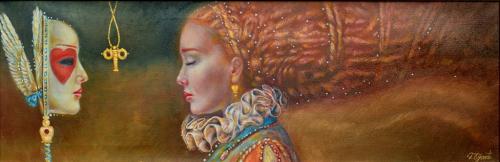 Muse, 90x30cm, oil, canvas, 2020