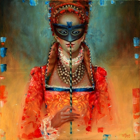 Masquerade, 70x70cm, oil, canvas, 2016