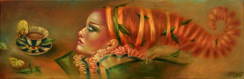 The Lemon Tea, 90x30cm, oil, canvas, 2016