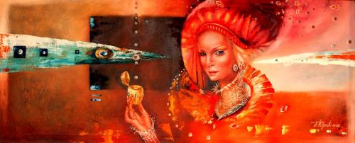 The Pearl Catcher, 120x50cm, oil, canvas, 2012