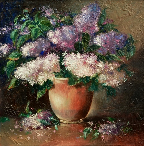 Lilacs, 30x30cm, oil, canvas, 2015