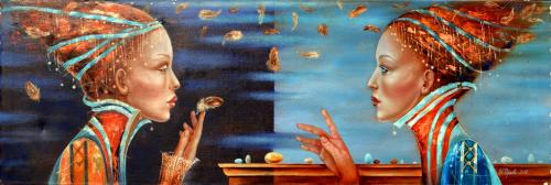 Dowe Game, 140x53cm, oil, canvas, 2012