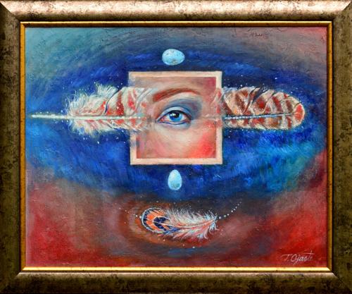 Linnuvaatleja 780€|50x40cm, õli, lõuend, 2020