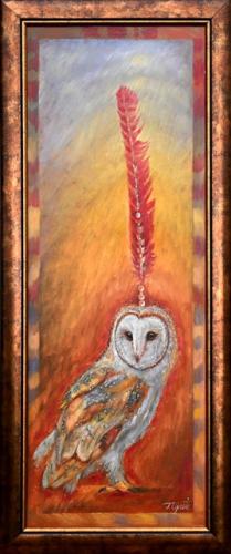 Vanity Owl 1200€|30x80cm, oil, canvas, 2021