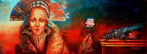 Waiting for Her Knight 5600€|140x53cm, oil, canvas, 2012