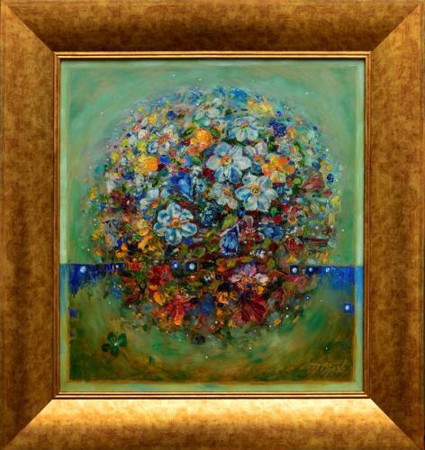 Spring Flowers 1280€|55x60 cm, oil, cardboard, 2019