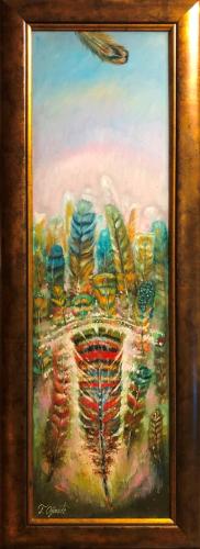 Someone has Flown Here 720€|20x70cm, oil, cardboard, 2020