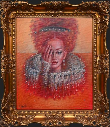 Peitusemäng 5600€|50x60cm (raamiga 70x80cm), õli, lõuend, 2021