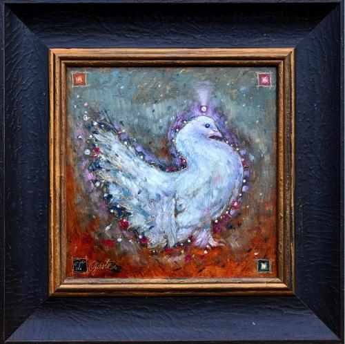 Love Dove 880€|23,5x23,5cm, oil, cardboard, 2021