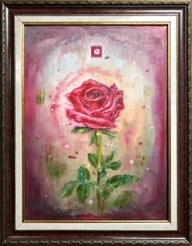 Roosiõis 690€|32x43cm, õli, lõuend, 2020