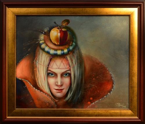 Lucinda with an Golden Apple 2800€|60x50cm, oil, canvas, 2016