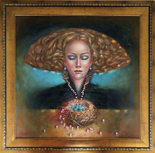 Pühendumine 4500€|60x60cm, õli, lõuend, 2020