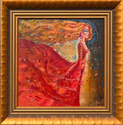 Going Upwind 980€|30x30cm (with frame 40x40cm), oil, cardboard, 2022