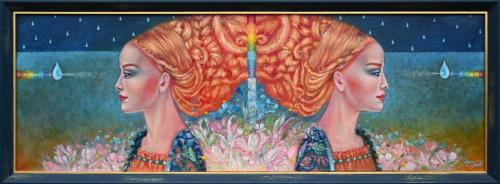 Maailma loomine 6500€|40x120cm, õli, lõuend, 2023