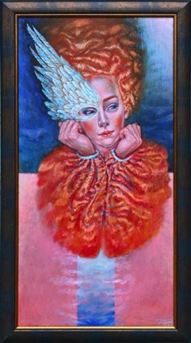 Seitsmendas taevas 4800€|40x80cm (raamiga 50x90cm) õli, lõuend, 2023