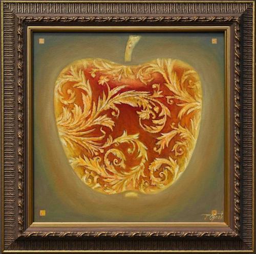 The Perfect Apple 1200€|50x50cm, oil, canvas, 2021