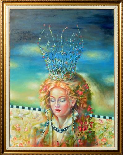 Lady with a Crown 4800€|80x100cm, oil, canvas, 2019
