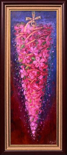 Floristika  980€|31x88cm, õli, papp, 2022