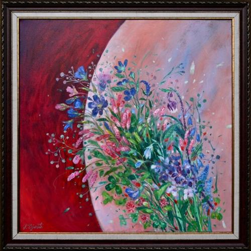 Vitality 1300€|60x60cm (with frame raamiga 70x70cm) oil, canvas, 2024