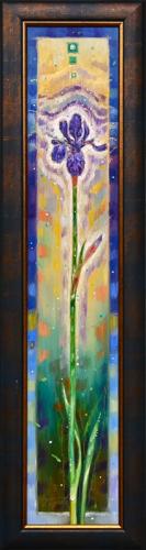 Ilus iiris  880€|16x84cm (raamiga 24x92cm), õli, papp, 2022