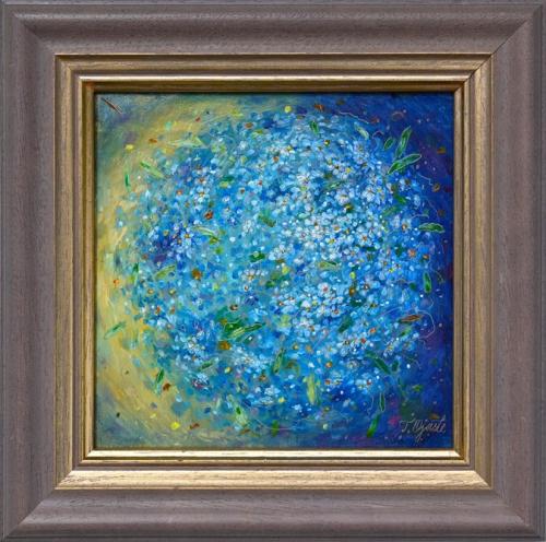 Jaanipäevaks kõrgeks kasvab hein 1600€|80x80cm (raamiga 90x90cm) õli, lõuend, 2024