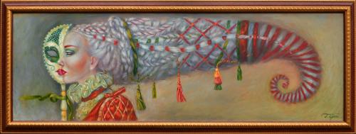 Karneval 5600€|120x40cm, õli, lõuend, 2020