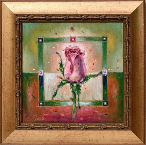 Pink Rose 630€|22x22cm, oil, cardboard, 2021