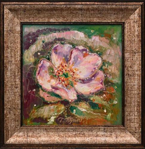 One Blossom 220€|18x18cm, oil, cardboard, 2021