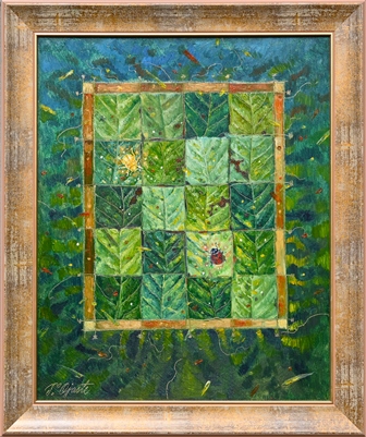 Metsamale 590€|33x41cm (raamiga 40x48cm) õli, papp, 2024