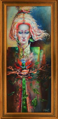 Tuules 43x103cm,õli,papp 2016